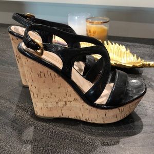 Prada platform wedge sandals